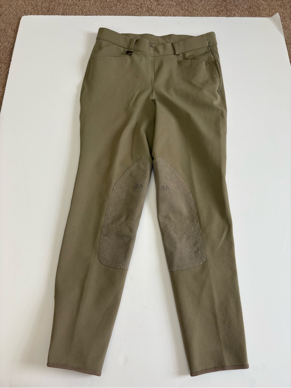 Ovation Breeches Horse Riding Equestrian Pants Size 28R Tan Brown